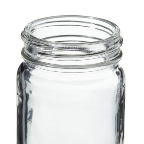 Thermo Scientific Wide-Mouth Short-Profile Clear Glass Jars with