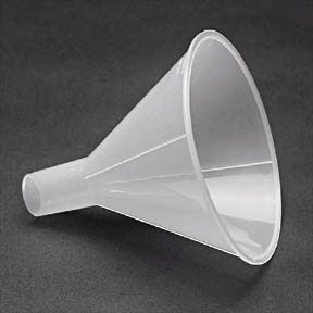 Powder Funnel, PP, 75mm Top Dia. 100ml,