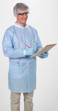 Fisherbrand™ Anti-Static Disposable Medical Blue SMS Lab Coats