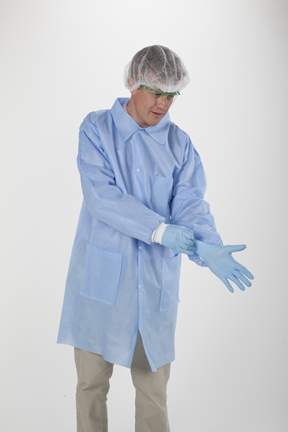 Fisherbrand™ Basic Protection Disposable Polypropylene Medical Blue Lab Coats