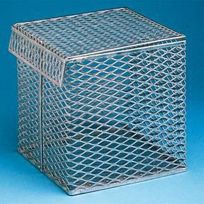 Alum. Basket w/Tilt-Top Lid,12.87x9x7in.