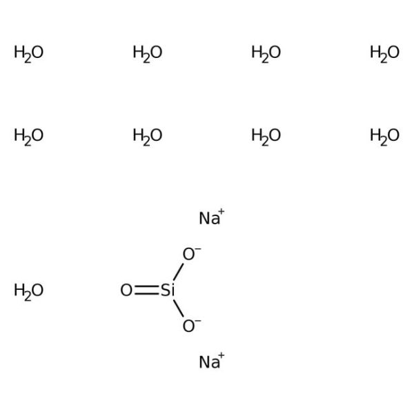 Sodium metasilicate nonahydrate, 44-47.5% total solids