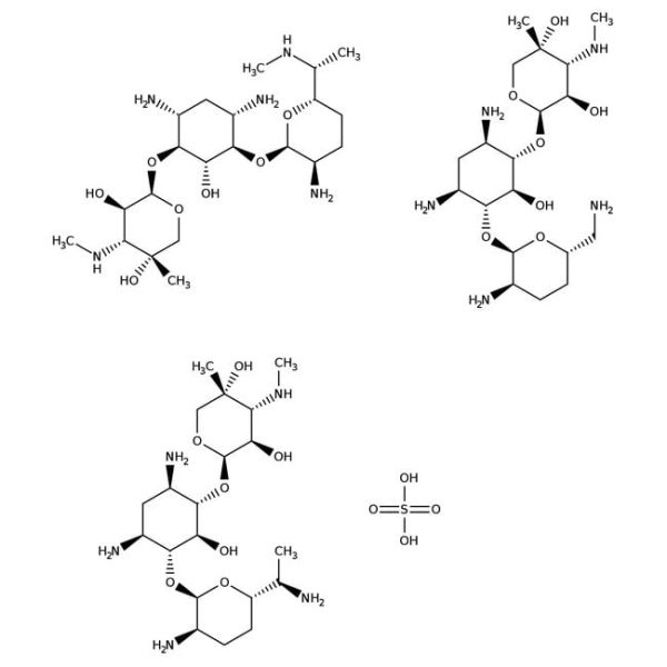 Gentamicin sulfate, 600 I.U./mg