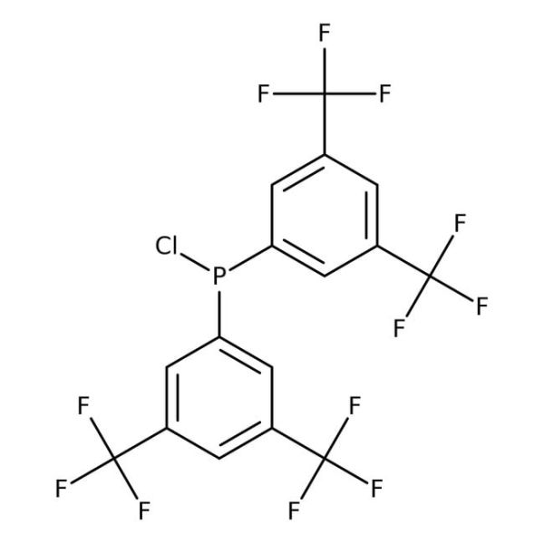 Chlorobis[3,5-bis(trifluoromethyl)phenyl]phosphine, 98+%, may contain suspended dimethylamine hydrochloride crystals