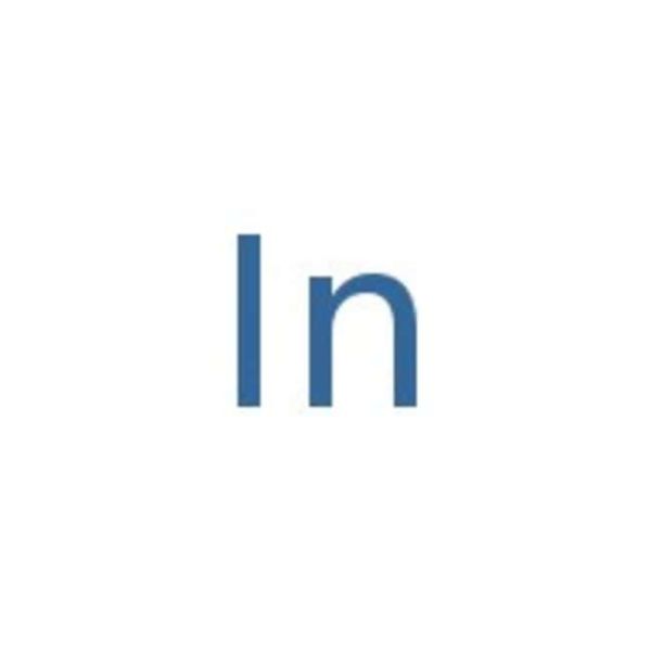 Indium foil, 0.127mm (0.005in) thick, 99.99% (metals basis) 50x100mm