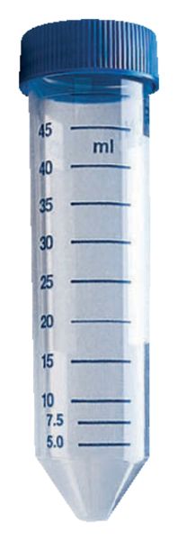 50 mL Falcon Tube, PP, sterile, High Clarity PP Centrifuge Tube, Conical Bottom, 25/Bag, 500/Case