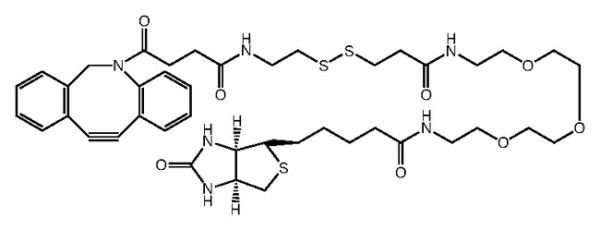 Azadibenzocyclooctyne-S-S-PEG3-biotin conjugate
