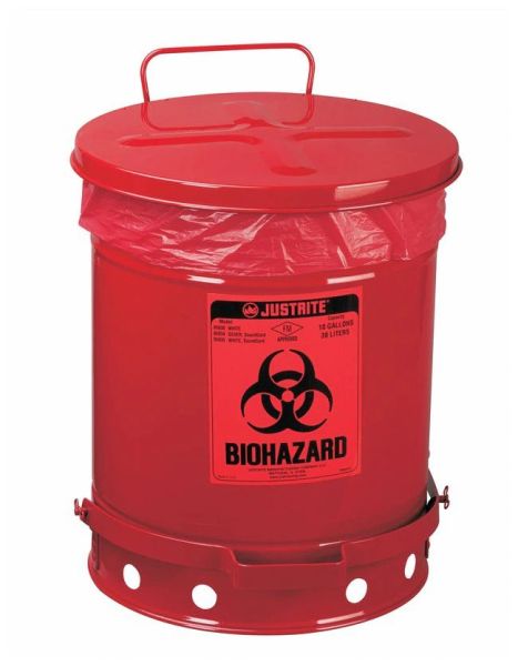 Biohaz Waste Cans wt Self-closing Cover