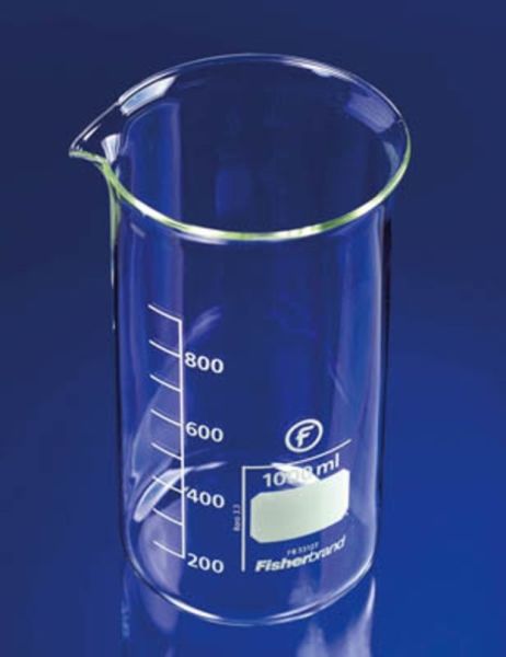 BOROSILICATE GLASS TALL FORM BEAKER; 1L