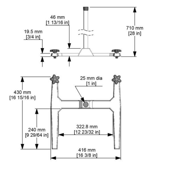 FB Safety Stand for Overhead Stirrers  L
