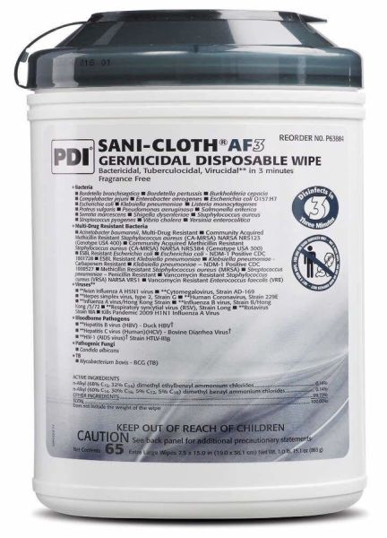 PDI™ Sani-Cloth™ AF3 Germicidal Disposable Wipes