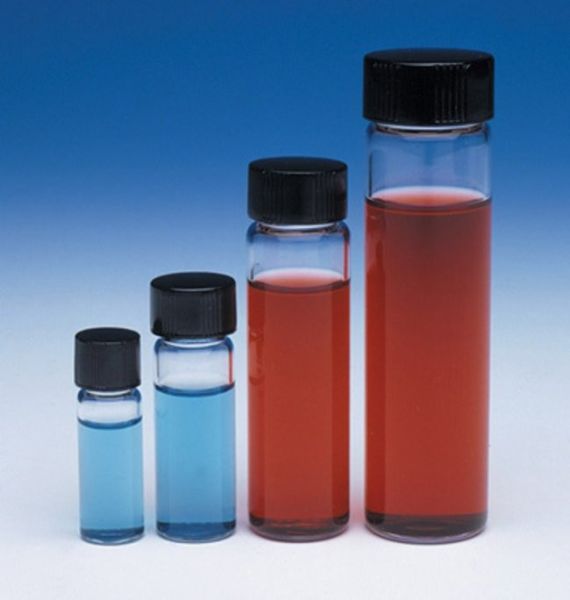 VIAL CLASS A CLEAR GLASS W/PTFE RUBBER L