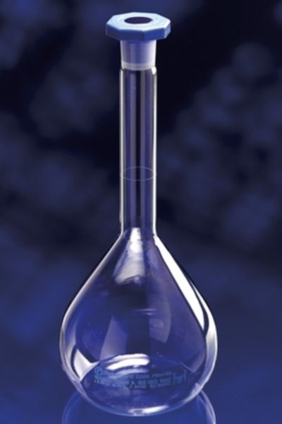 Vol.flask w/pe stopper class A graduated
