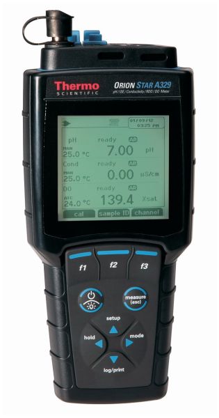 Thermo Scientific™ Orion™ Star A329 pH, ISE, Conductivity, Dissolved Oxygen, RDO and Temperature Portable Waterproof Multiparameter Meter 