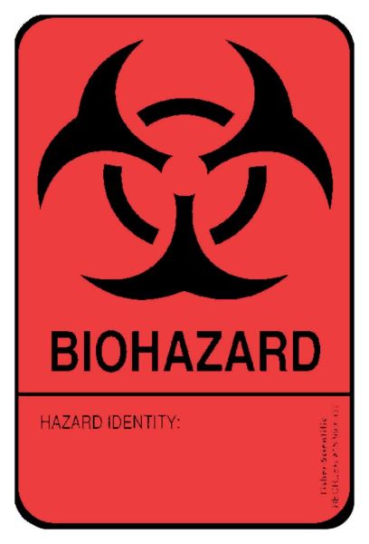 LBL BIOHAZ HAZARD 3 X 2 320/RL