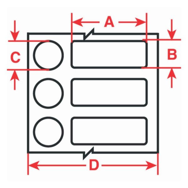 B-492 VIAL TOP/SIDE LABEL 1.00