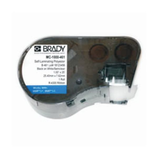 Brady™ BMP™51/BMP™53 Label Maker Cartridges Self-Laminating Polyester