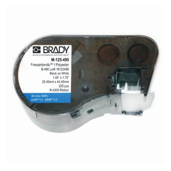 Brady™ BMP™51/BMP™53 Label Maker Cartridges: Freezerbondz Polyester