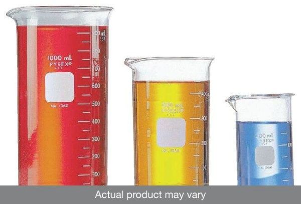 Pyrex tall form beakers with spout 200ml
