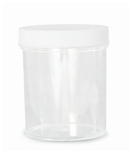 Qorpak Clear Polystyrene Jars with Cap