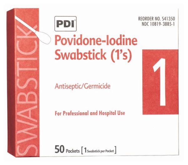PDI Povidone-Iodine Swabsticks, 500/CS