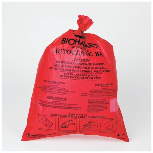 BAG BIOHZRD RED 8.5X11 1000PK