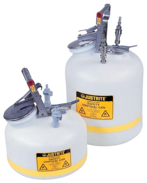 Justrite™ Prefabricated Quick-Disconnect Safety Disposal Cans