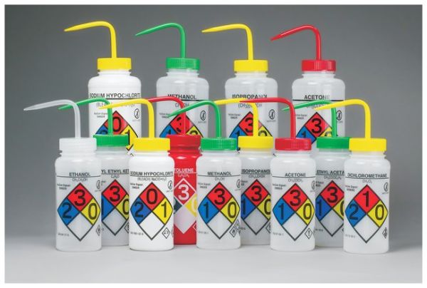 Fisherbrand™ GHS Labeled Right-to-Know Safety-Vented Wash Bottles