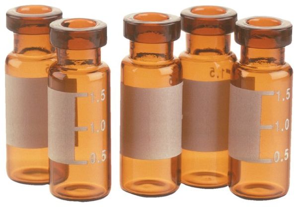 FB 11mm Vial Crimp Caps wt Septa, 100/Pk