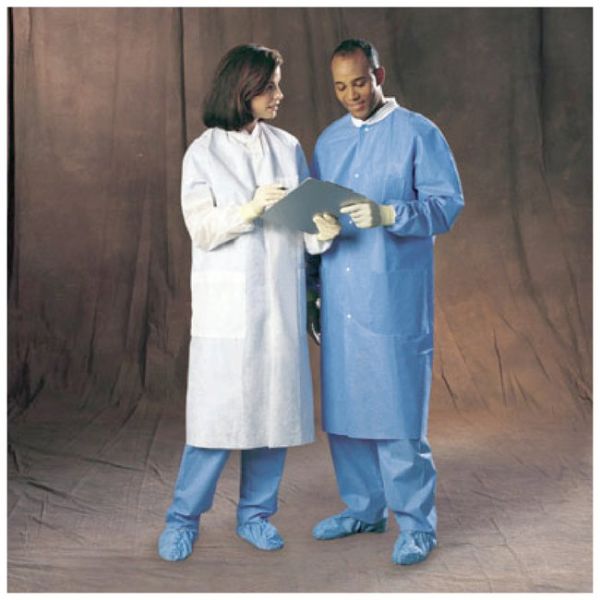 LAB COAT BLUE MED 36-40 25/CS