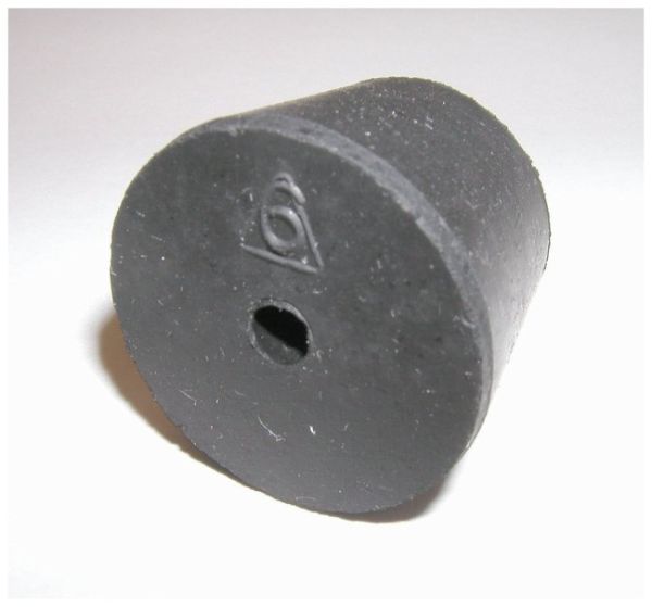 Rub.Stopper,1 Hole, 5mm, Size#2 (54/pk)