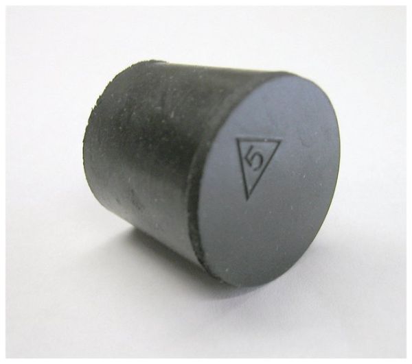 Solid Rubber Stopper Size No.7, pk/15