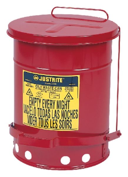 OILY WASTE CAN 10GAL RED