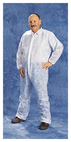 COVERALL WHT SPP XLG 25/CS