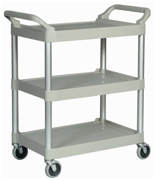 CART 3 SHELF PL W/ALUM 36