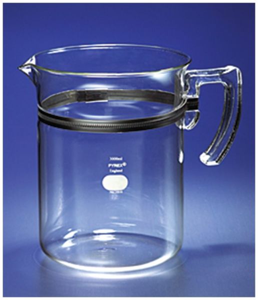Beaker, Pyrex with Glass Handle, 3000ml