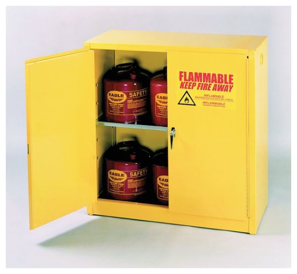 SAFTY CABINET 2DR 2SHELF 60GAL