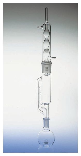 Pyrex soxhlet apparatus with allihn cond