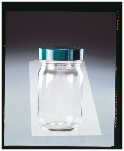 Fisherbrand™ Clear Standard Wide Mouth Bottles with White Polypropylene Pulp/Vinyl Lined Cap