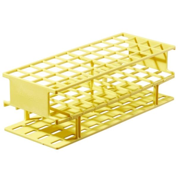 UNWIRE TEST TUBE RACK 20MM ACETAL YELLOW 40 PLACE