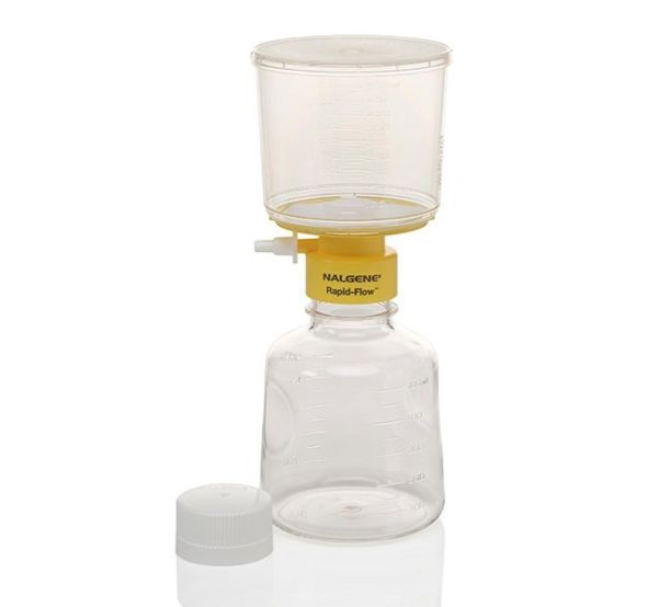 Thermo Scientific™ Nalgene™ Rapid-Flow™ Sterile Disposable Filter Units with SFCA Membrane, 500mL, 0.45μm pore, 75mm membrane