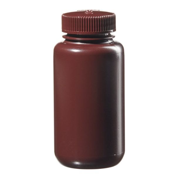 Bottle WM Amber, HDPE, 8oz,(12/pk)