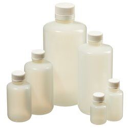 250 mL Bottle Narrow-Mouth HDPE w/whit