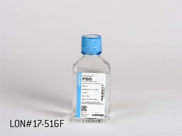 PBS-1X, w/o Ca++, Mg++ 500 ml