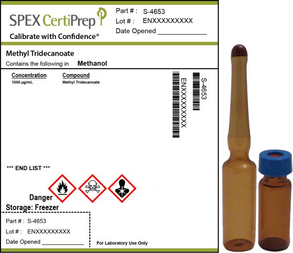 Methyl Tridecanoate, 5mL [Purity:>98.0(GC)] CAS:1731-88-0
