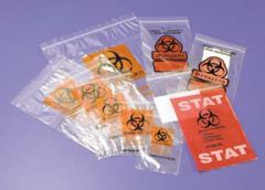 Bag Specimen Biohazard 4x6" Printed, Zip