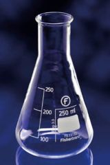 Flask, Erlenmeyer, conical, narrow neck,