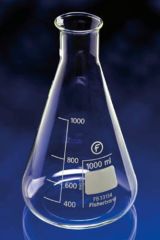 Narrow neck erlenmeyer flask glass 1000m