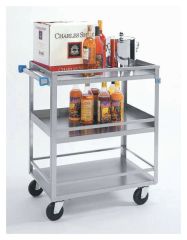 Lakeside™ Guardrail Utility Cart, Three shelves; 500-lb. capacity