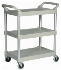 CART 3 SHELF PL W/ALUM 36"H